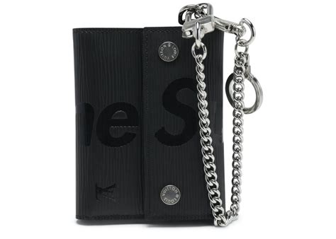 louis vuitton x supreme chain wallet epi black|Louis Vuitton x Supreme Slender Wallet Epi Black.